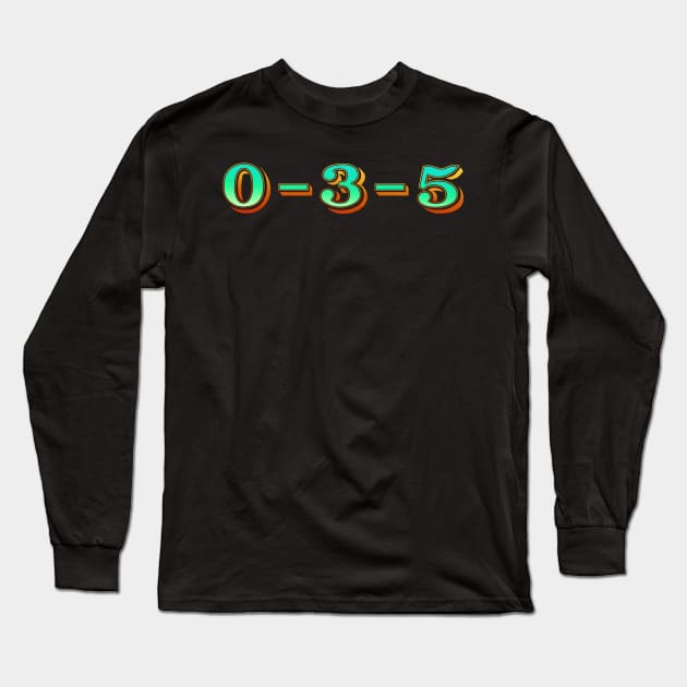 0-3-5 Long Sleeve T-Shirt by rexthinks